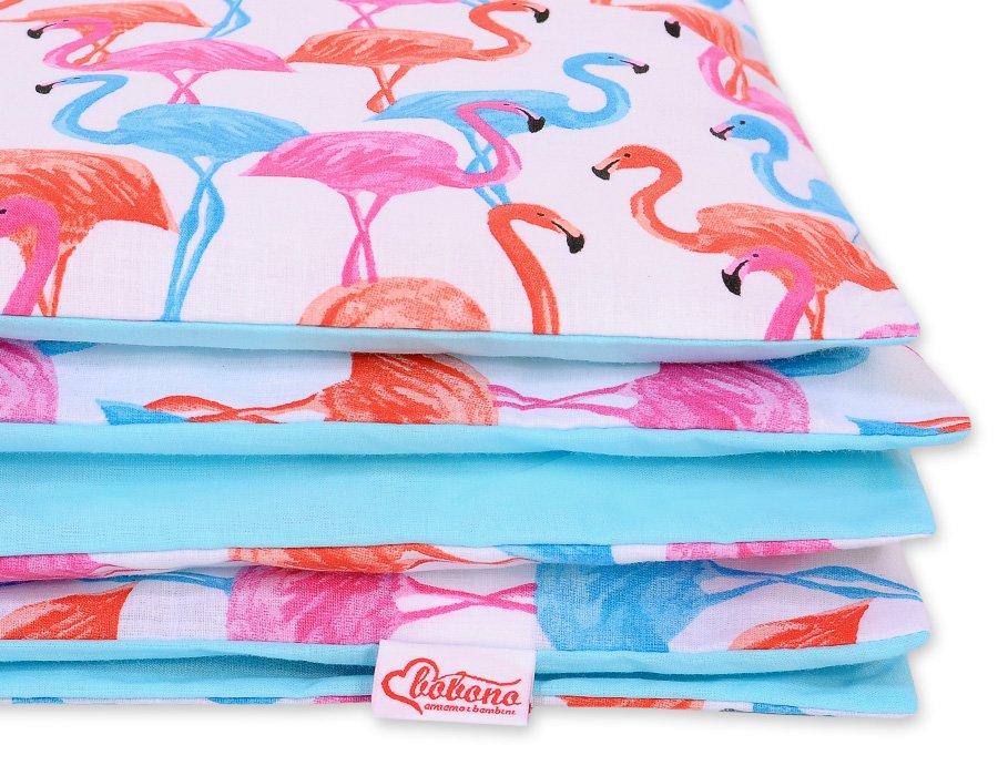 Kūdikio patalynės komplektas iš medvilnės, 2 dalių, 140x200 Junior - flamingas - Image 2