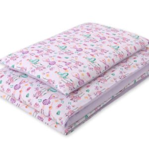 Baby cotton bedding set 2-pcs 140x200 Junior - ballerinas lilac