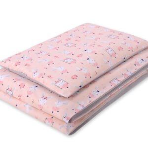 Baby cotton bedding set 2-pcs 120x90 cm- ballerinas pink