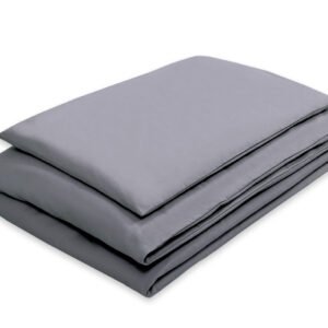 Medvilninis vaikiškas patalynės komplektas, 2 dalys, pagalvės užvalkalas 60x40 cm ir antklodės užvalkalas 120x90 cm – antracitinis