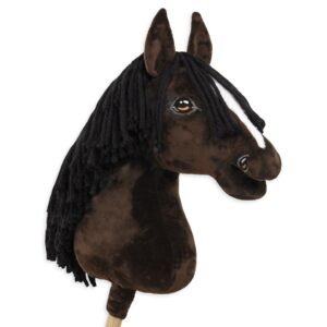 Horse on a stick Super Hobby Horse Premium - dark bay horse A3