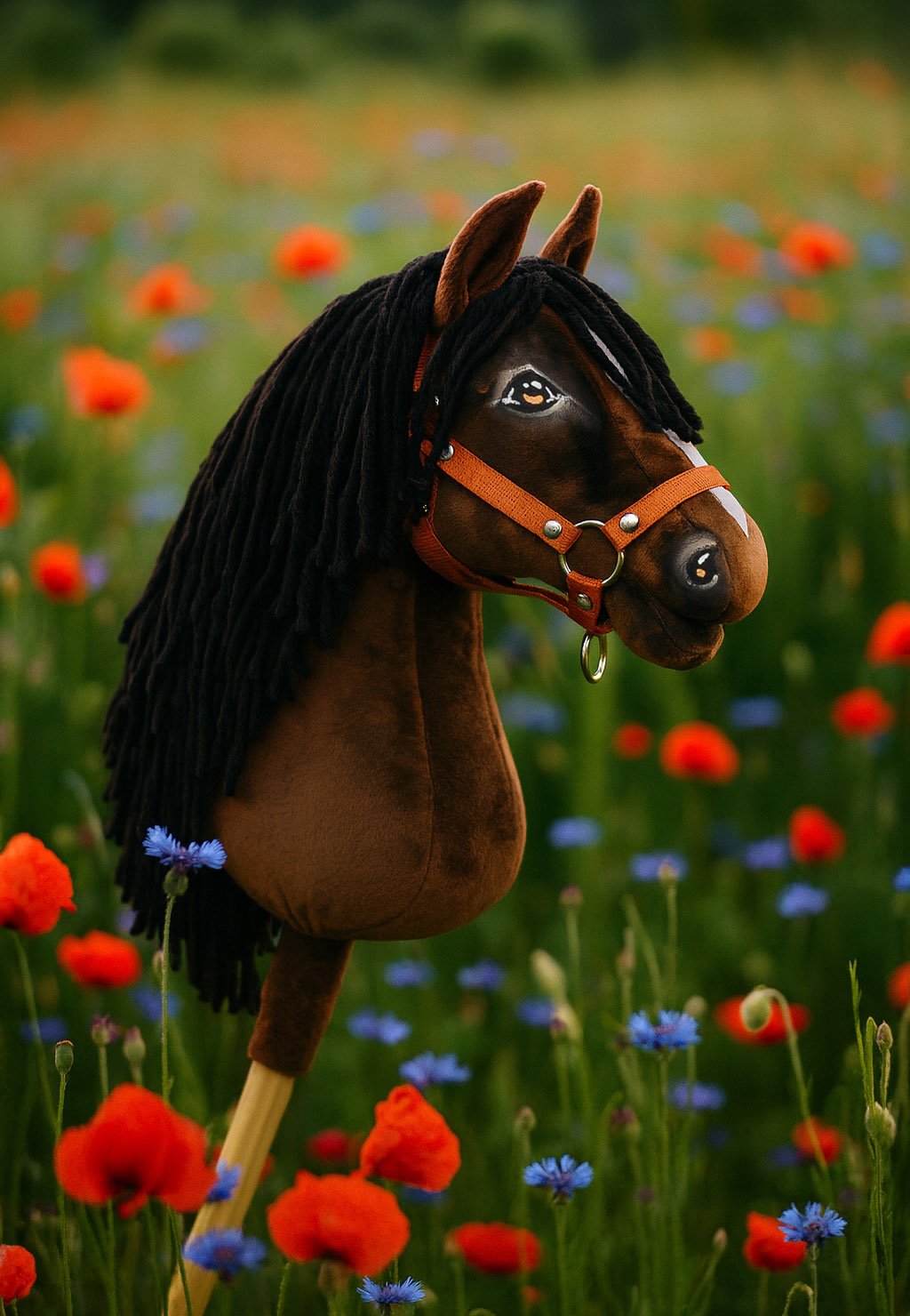 Arkliukas ant lazdos Super Hobby Horse Premium - tamsiai bėras arklys A3 - Image 2
