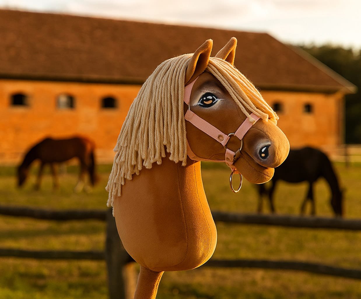 Arkliukas ant lazdos Super Hobby Horse Premium - palomino spalvos arklys A3 - Image 4