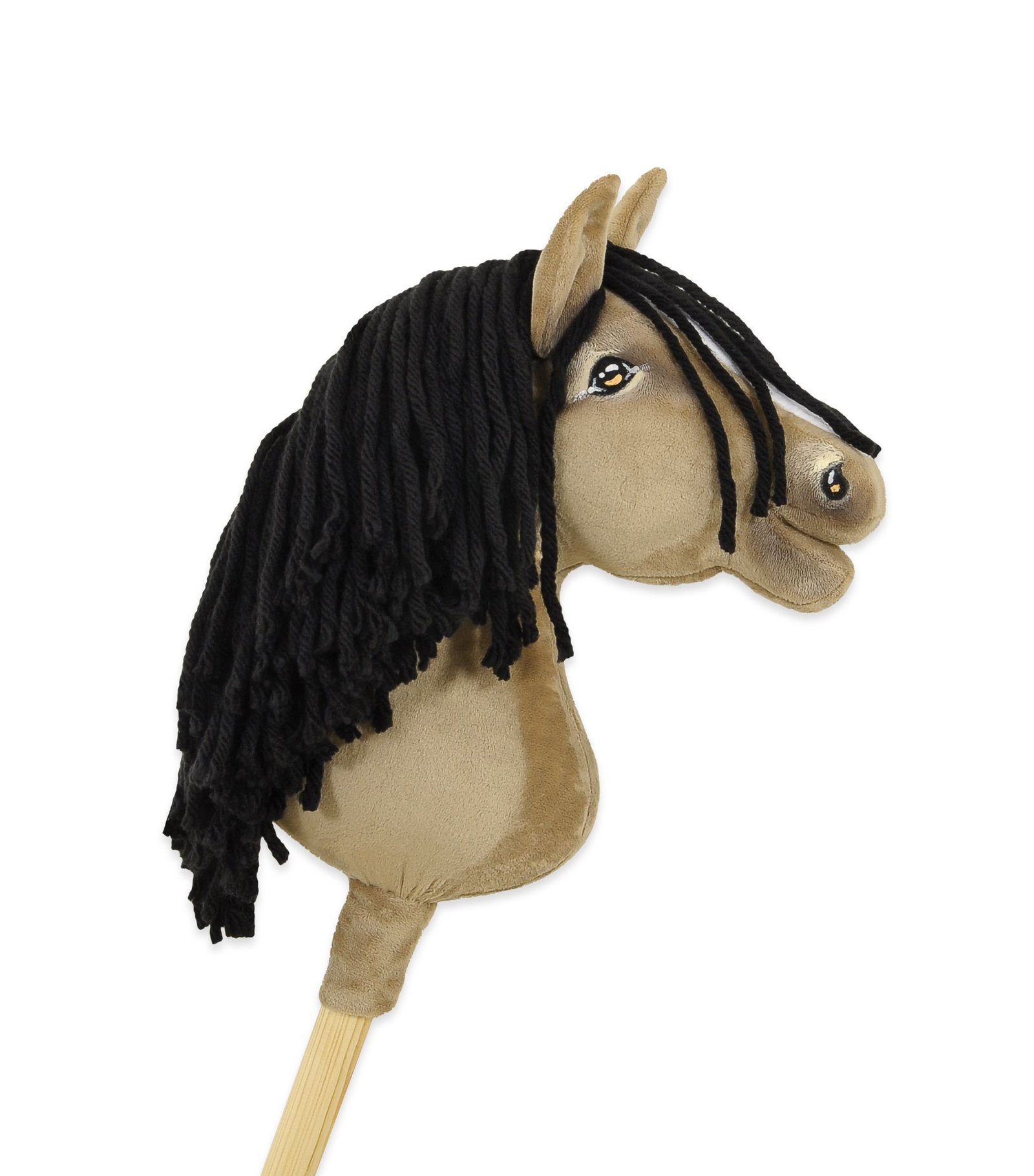 Arkliukas ant lazdos Super Hobby Horse Premium - geltonai pilkas arklys A4