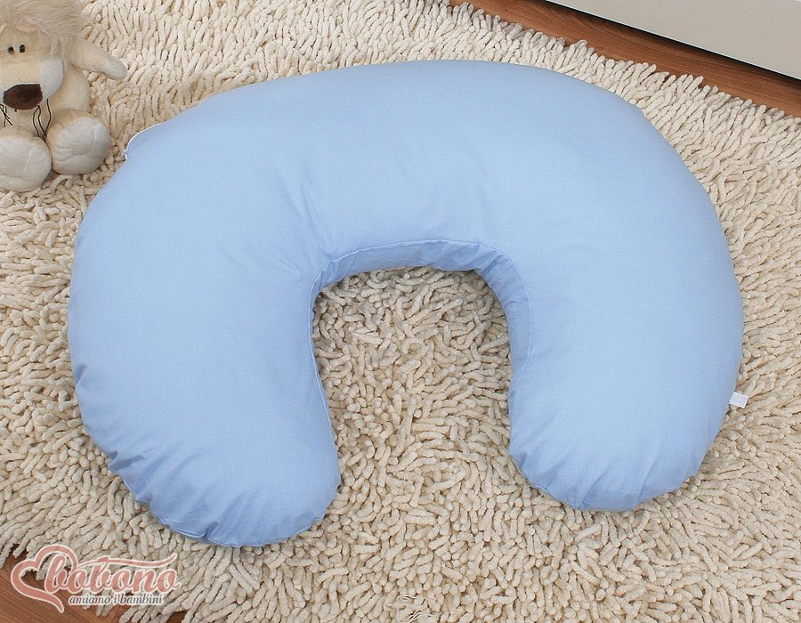 Maitinimo pagalvė „Croissant“, nuimamas užvalkalas, rankoms laisvoms maitinti – mėlyna - Image 4