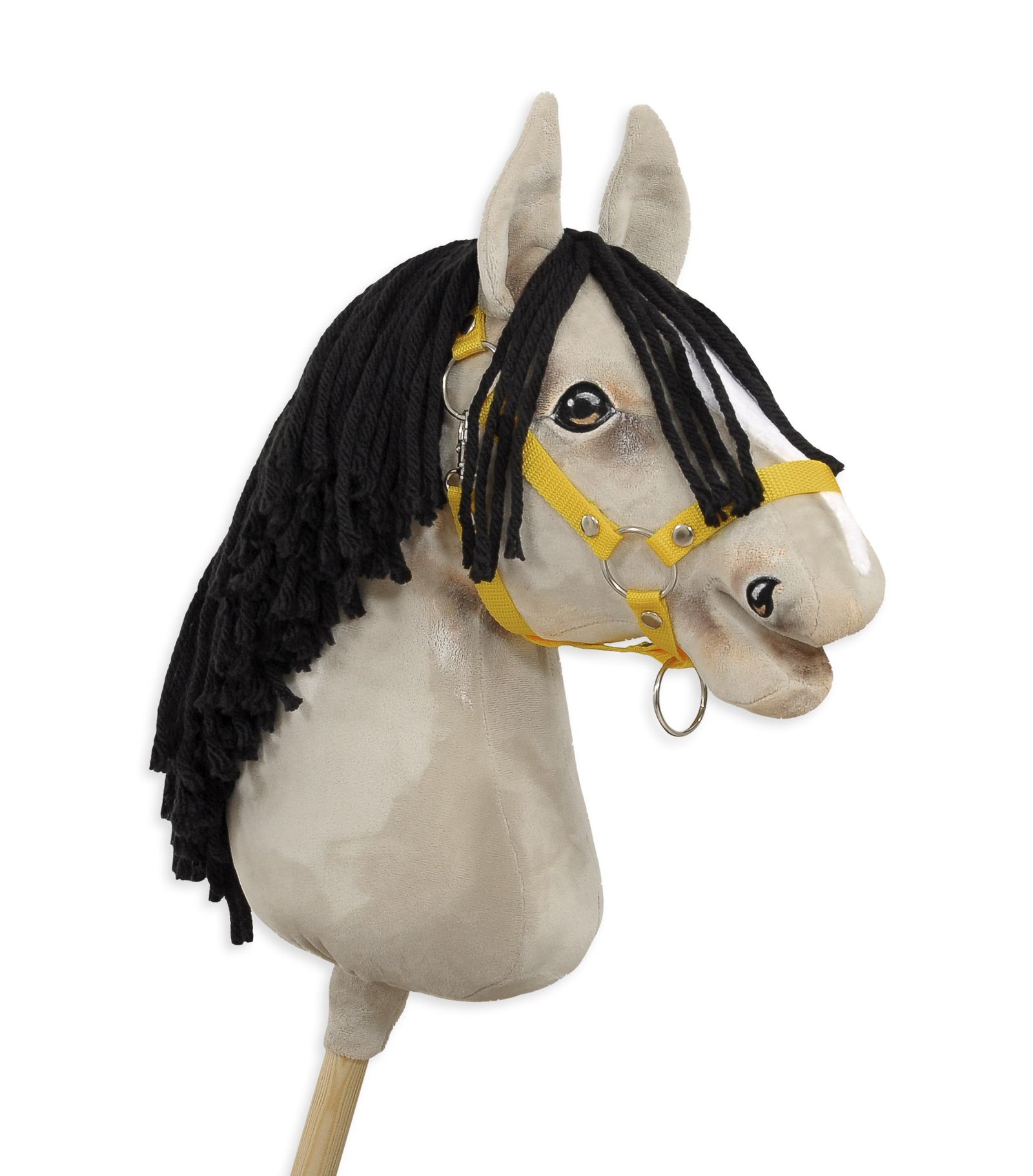 Arkliukas ant lazdos Super Hobby Horse Premium - šviesiai geltonai pilkas arklys A3 - Image 2