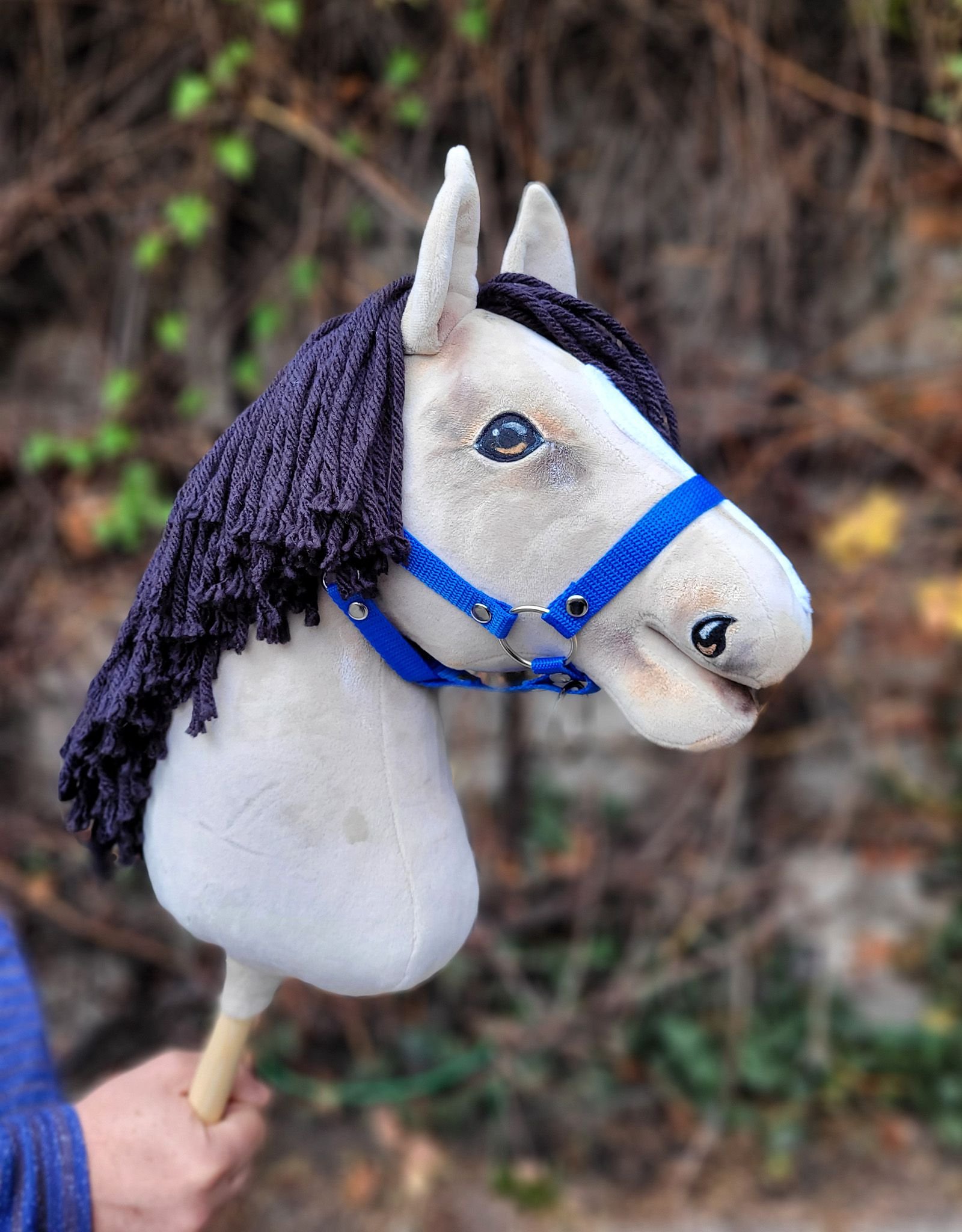 Arkliukas ant lazdos Super Hobby Horse Premium - šviesiai geltonai pilkas arklys A3 - Image 7