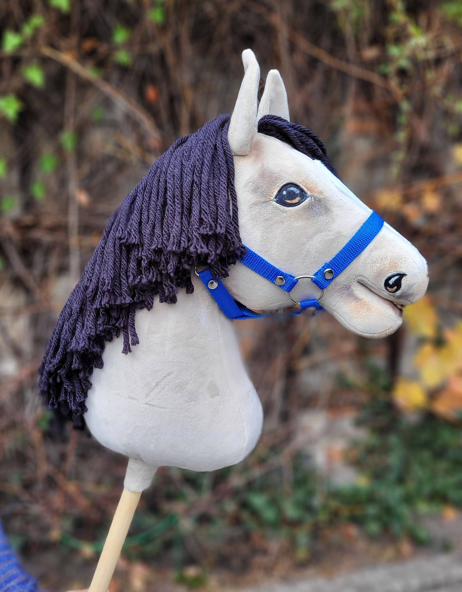 Arkliukas ant lazdos Super Hobby Horse Premium - šviesiai geltonai pilkas arklys A3 - Image 8