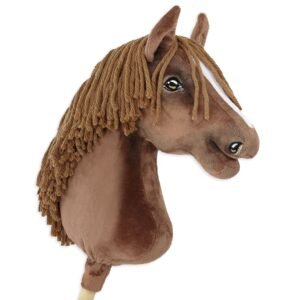 Arkliukas ant lazdos Super Hobby Horse Premium - tamsiai kaštoninis arklys A3