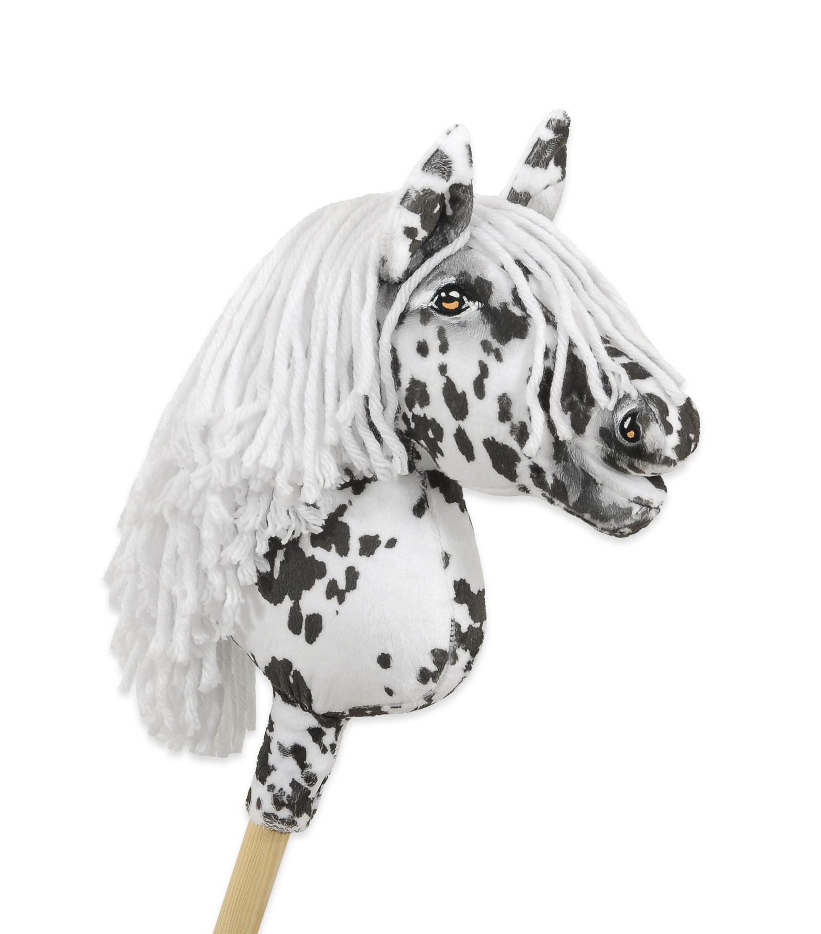 Arkliukas ant lazdos Super Hobby Horse Premium - dėmėtas su baltais karčiais A4 - Image 2