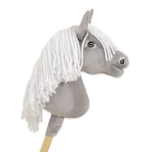 Arkliukas ant lazdos Super Hobby Horse Premium - pilkas arklys A4