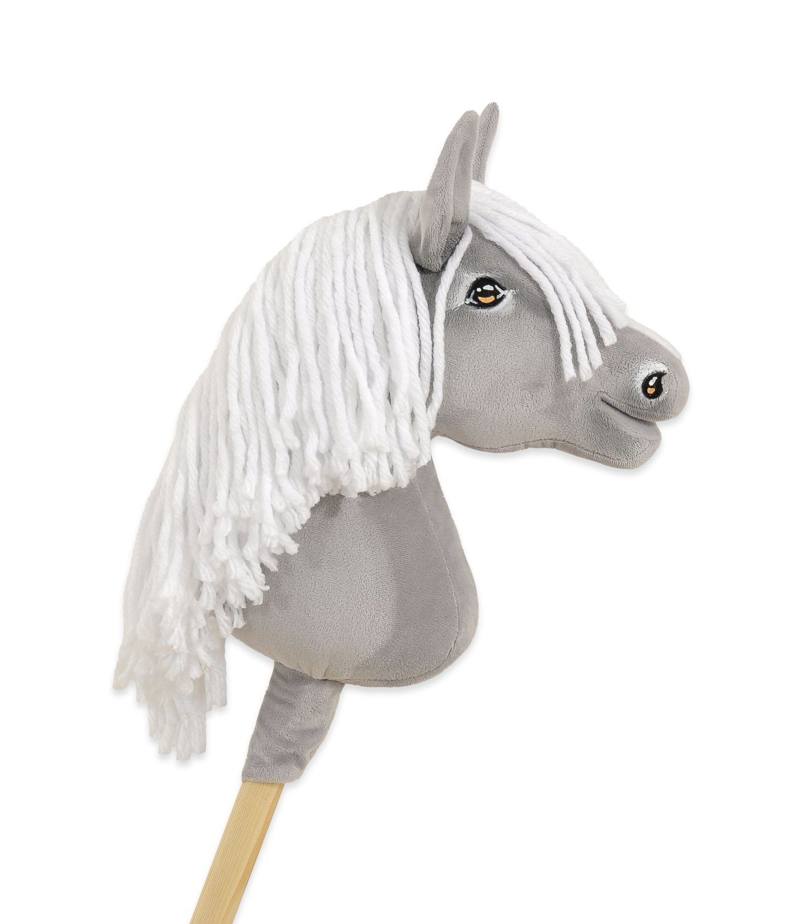 Arkliukas ant lazdos Super Hobby Horse Premium - pilkas arklys A4