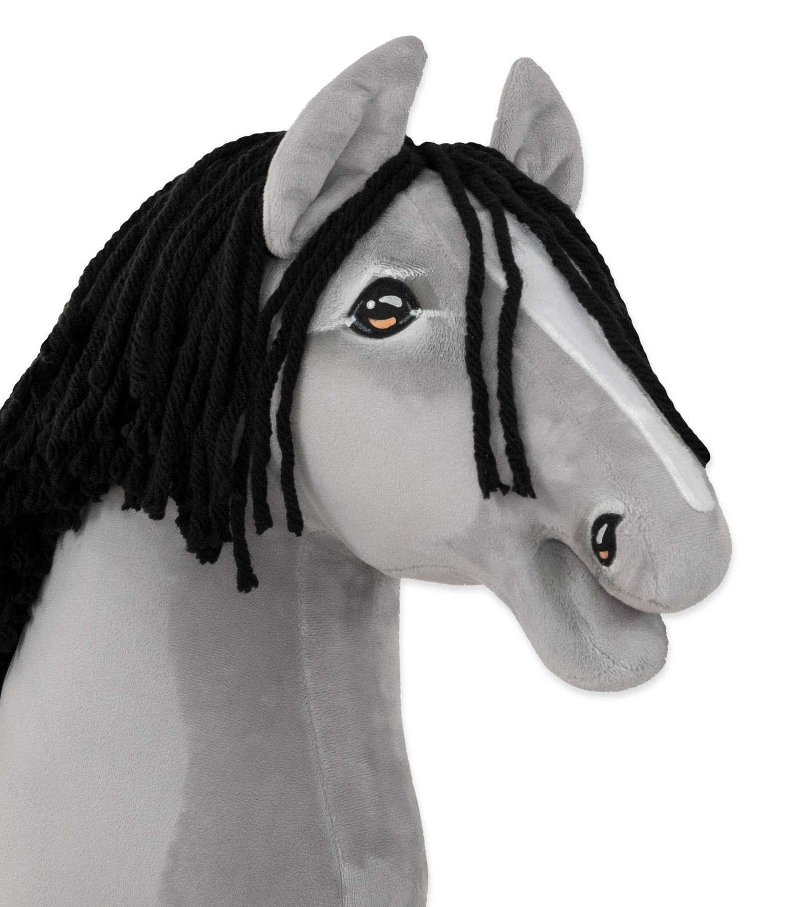 Arkliukas ant lazdos Super Hobby Horse Premium - pilkas arklys IV su juodais karčiais A3 - Image 4