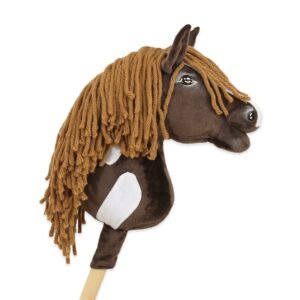 Arkliukas ant lazdos Super Hobby Horse Premium - western tamsiai bėras arklys A4