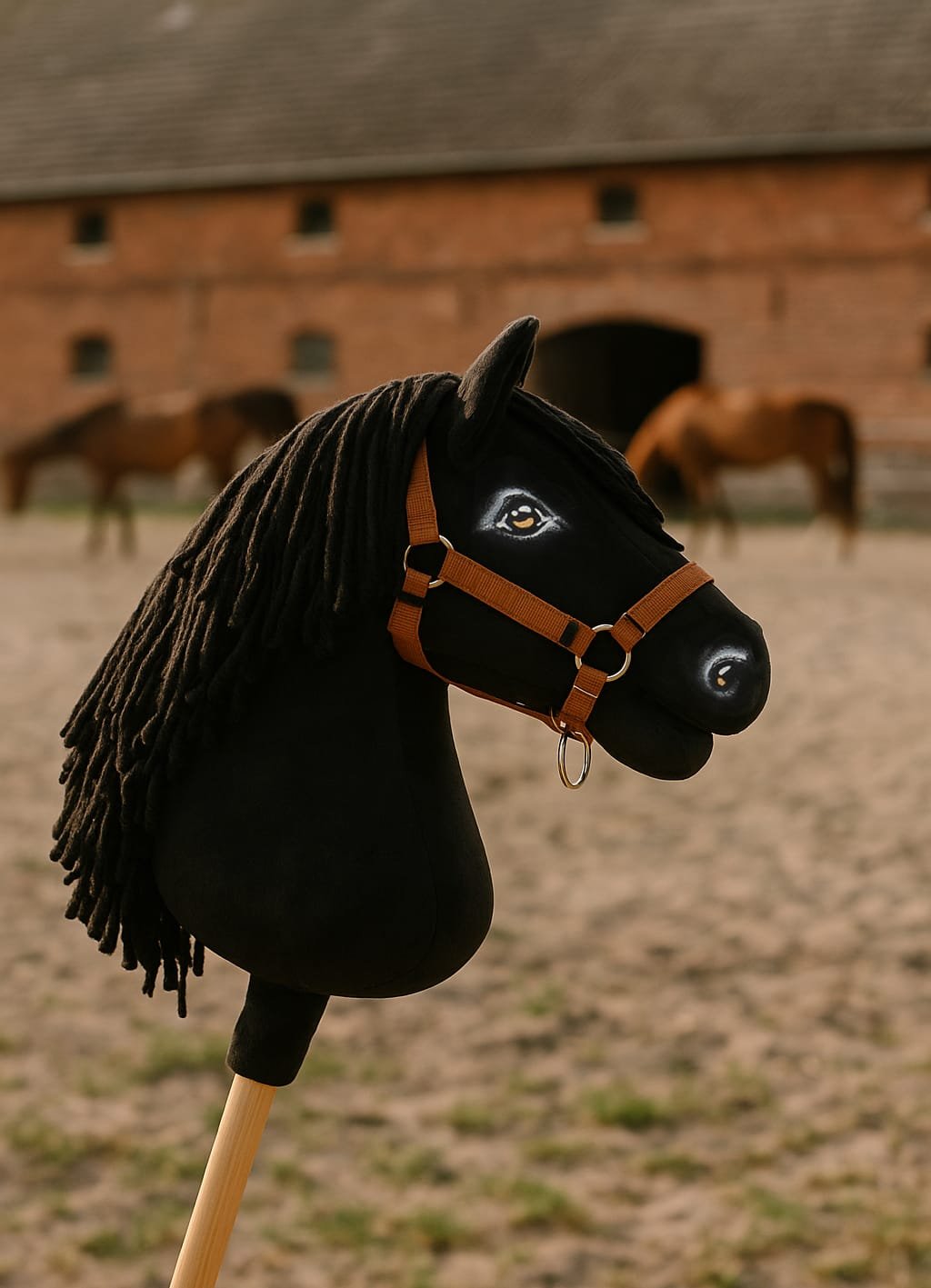 Arkliukas ant lazdos Super Hobby Horse Premium - juodas arklys A3 - Image 10