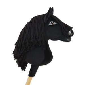 Arkliukas ant lazdos Super Hobby Horse Premium - juodas arklys A4