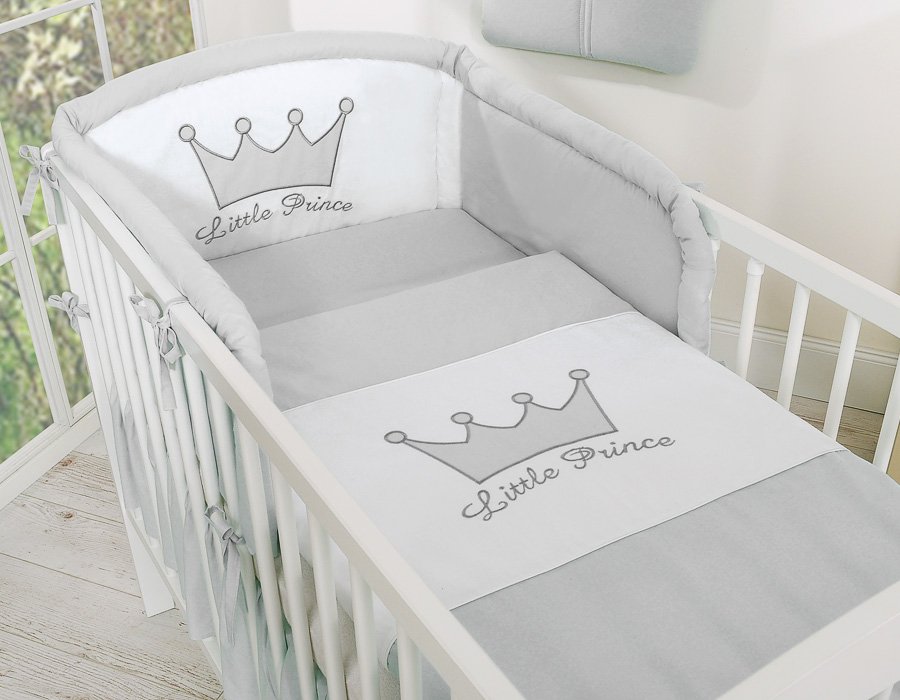 Patalynės komplektas, 2 dalių - Mažasis Princas/Princesė, pilka