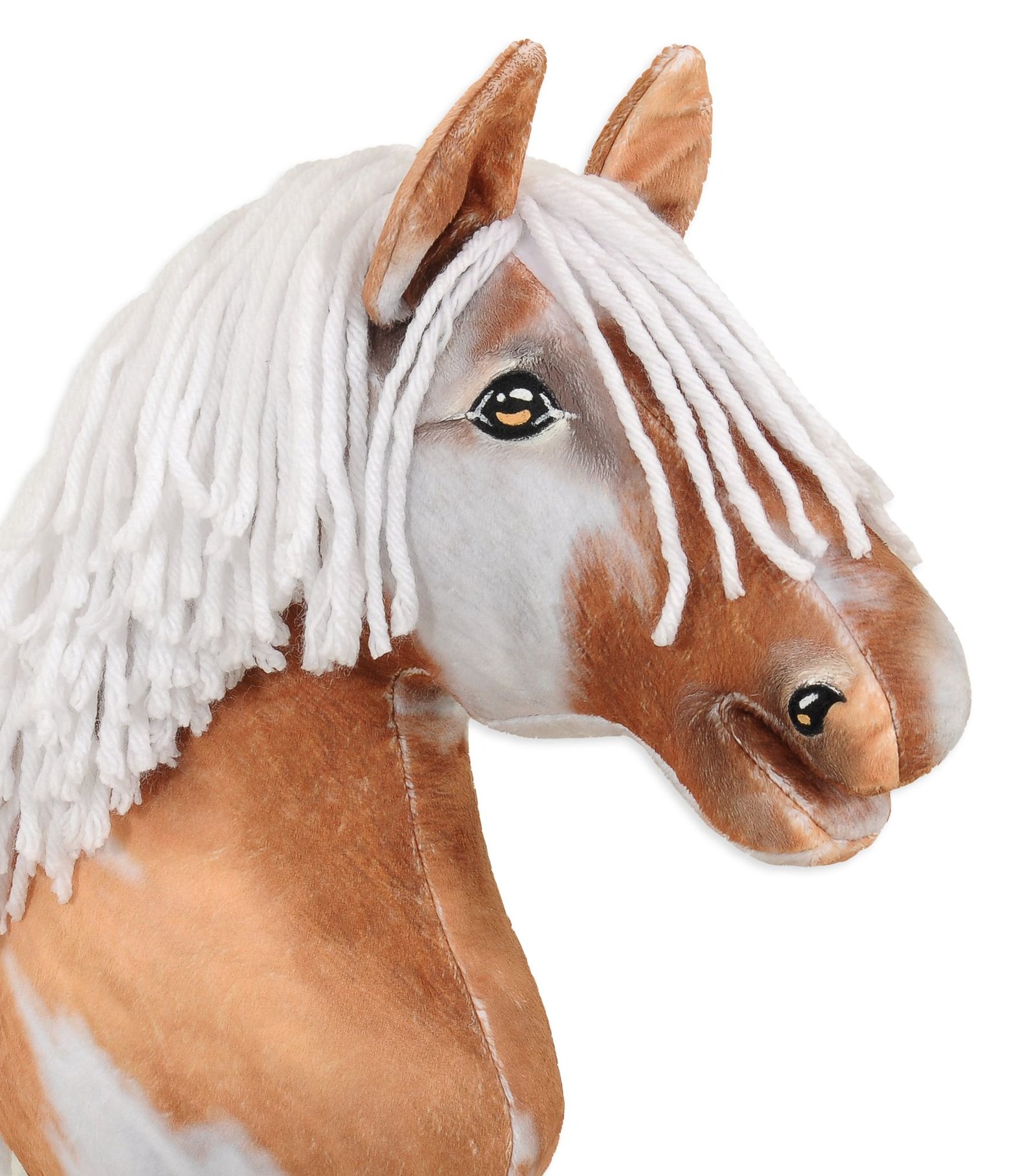 Arkliukas ant lazdos Super Hobby Horse Premium - bėras dėmėtas arklys (tobiano) su baltais karčiais A3 - Image 7