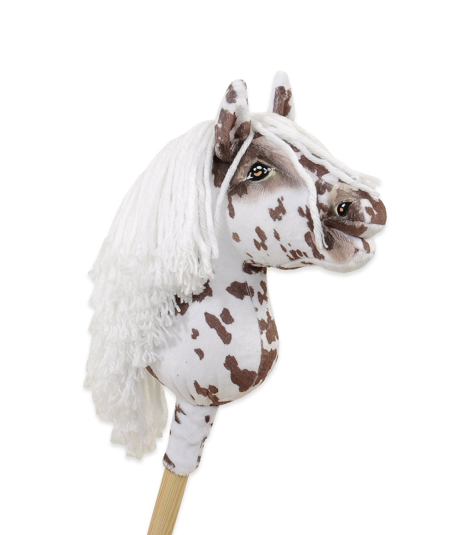 Arkliukas ant lazdos Super Hobby Horse Premium, rudas dėmėtas su baltais karčiais, A5 - Image 4