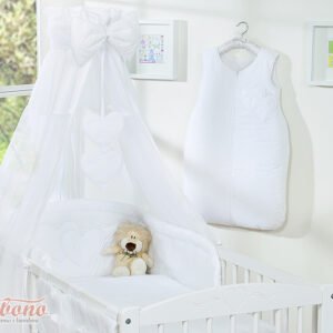 Baldakimas iš šifono – „Hanging Hearts“ baltas