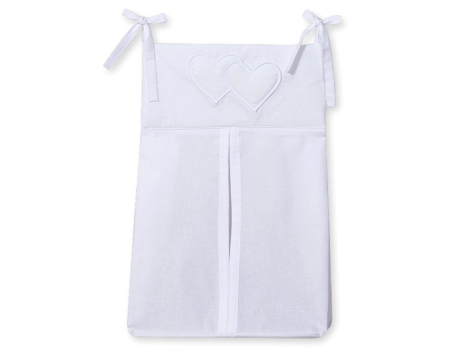Vystymo krepšys - Kabančios širdelės, balta