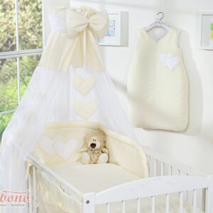 Baldakimas iš šifono – „Hanging Hearts“ kreminis
