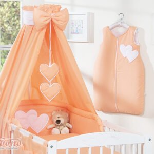 Baldakimas iš audinio – „Hanging Hearts“ oranžinis