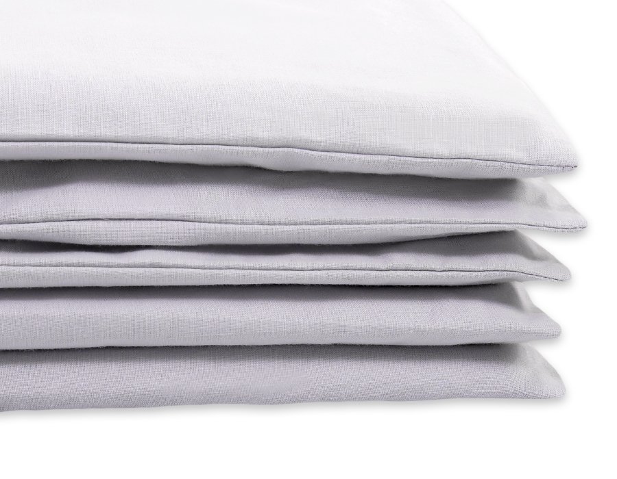 Medvilninis vaikiškas patalynės komplektas, 2 dalys: pagalvės užvalkalas 60x40 cm ir antklodės užvalkalas 135x100 cm – pilkas - Image 5