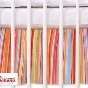 Maskuojanti klostė 140x70cm – kolekcija „Kabančios širdelės“, oranžiniai dryžiai