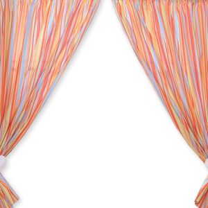 Curtains for baby room- Hanging Hearts orange strips