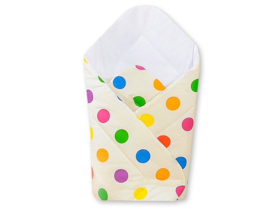 Baby nest with stiffenig- Basic dark dots on cream