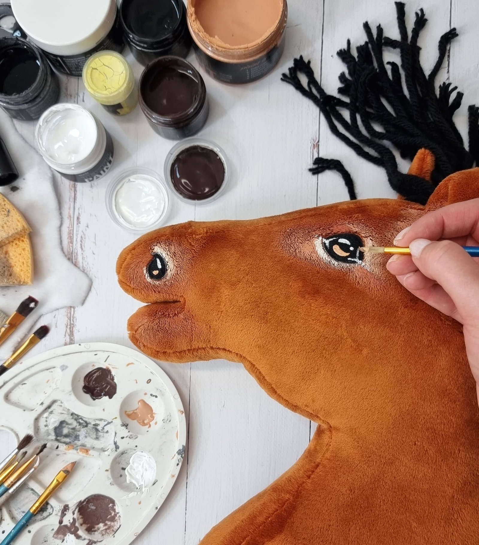Arkliukas ant lazdos Super Hobby Horse Premium - šviesiai bėras arklys A3 - Image 3