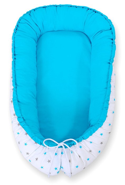Kūdikio lizdas dvipusis Premium Cocoon naujagimiams BOBONO - turkio/turkio - Image 3