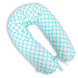 Pregnancy pillow- Longer, removable pillowcase - Turquoise drops