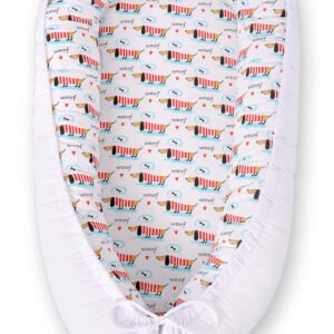 Kūdikio lizdas dvipusis Premium Cocoon naujagimiams BOBONO - šuniukai