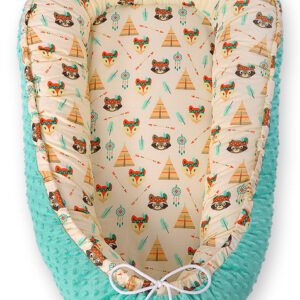 Kūdikio lizdas dvipusis Premium Cocoon naujagimiams BOBONO minky - tipis