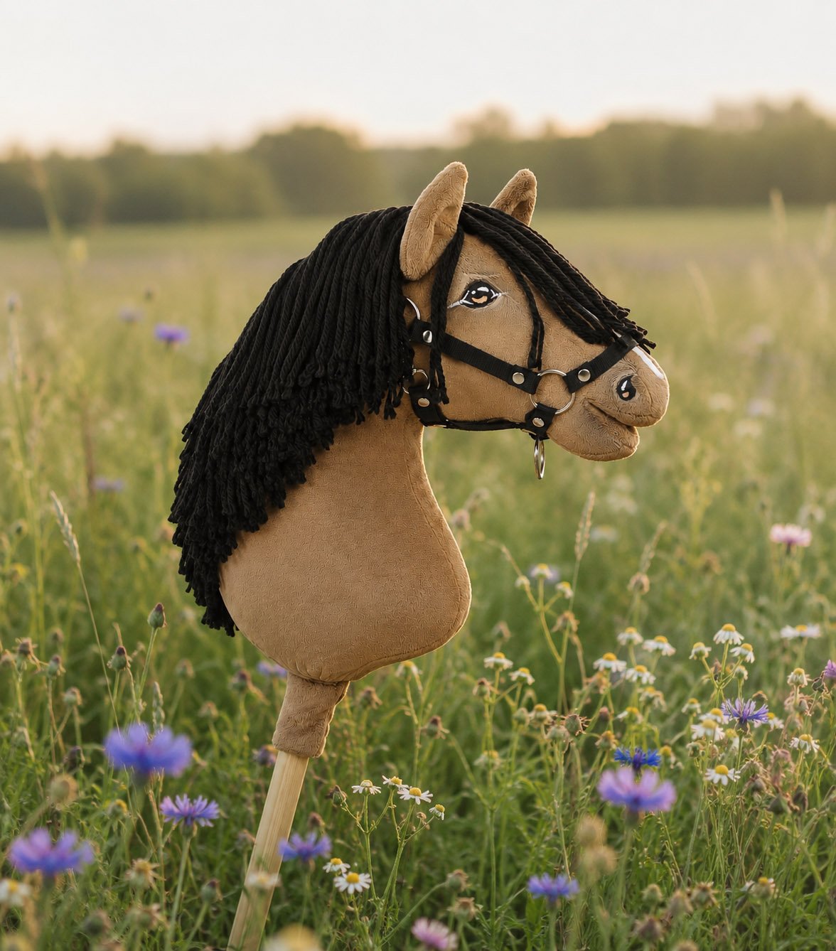 Arkliukas ant lazdos Super Hobby Horse Premium - izabelinės spalvos arklys A3 - Image 2