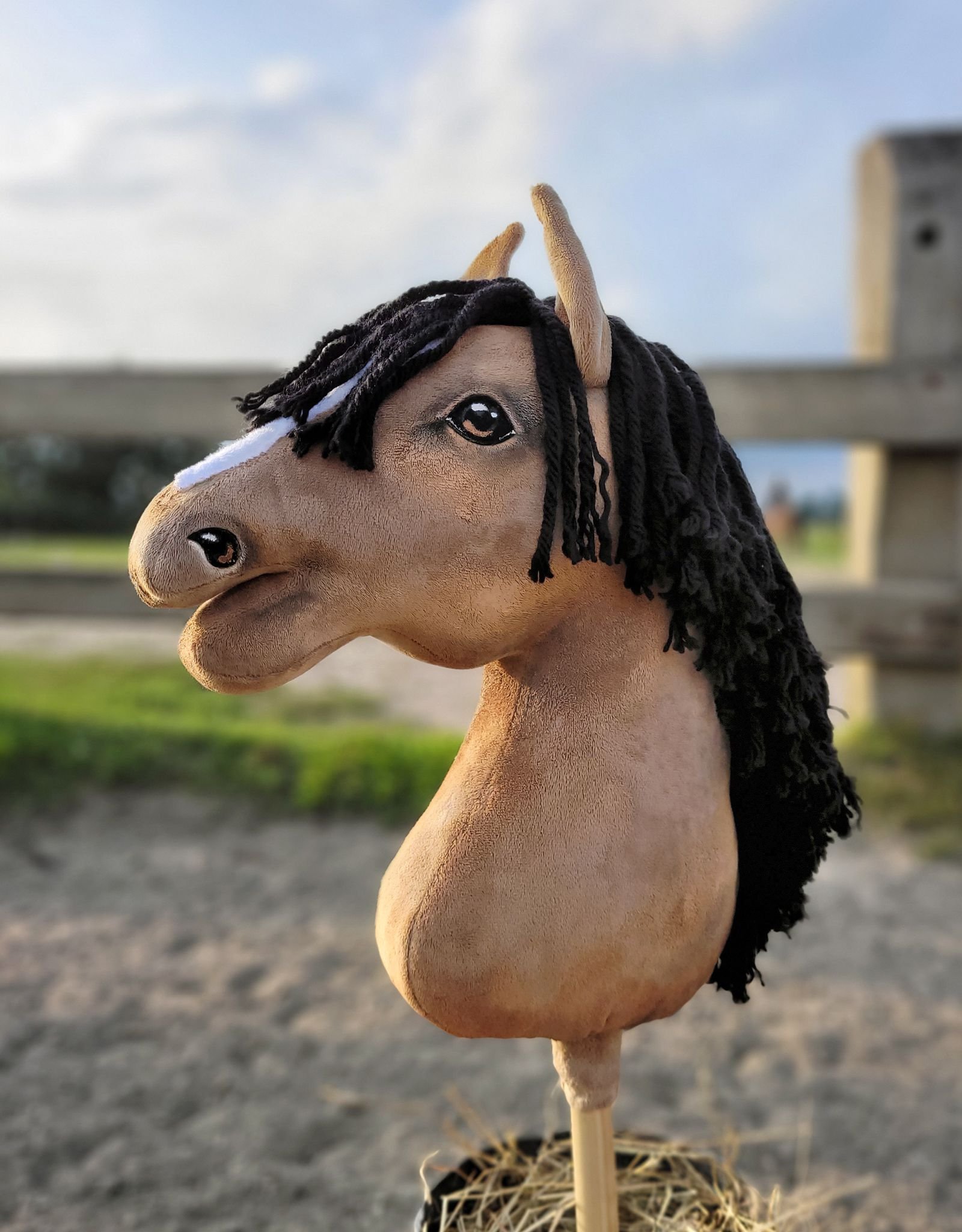 Arkliukas ant lazdos Super Hobby Horse Premium - izabelinės spalvos arklys A3 - Image 11