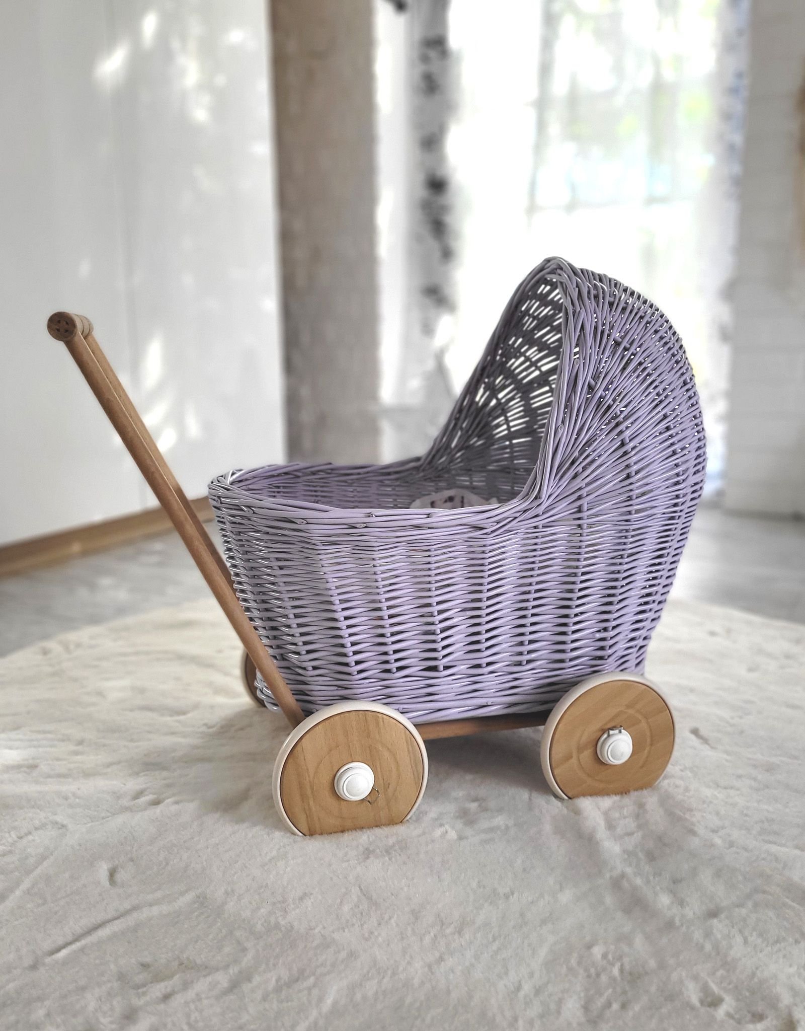 Pintas lėlių vežimėlis-sportinukas – violetinis - Image 4