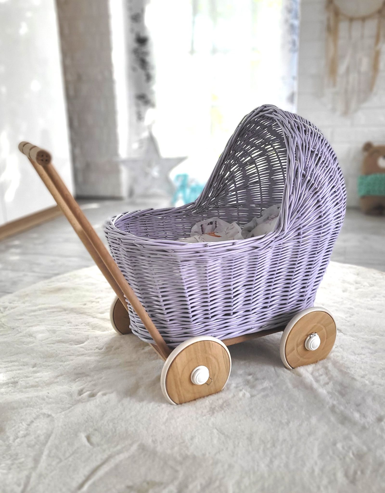 Pintas lėlių vežimėlis-sportinukas – violetinis - Image 5