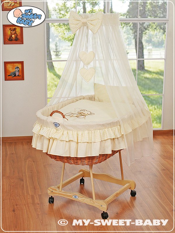 Cover set 4 pcs for Moses Basket/Wicker crib no. 99690e-321 i 79690e-321