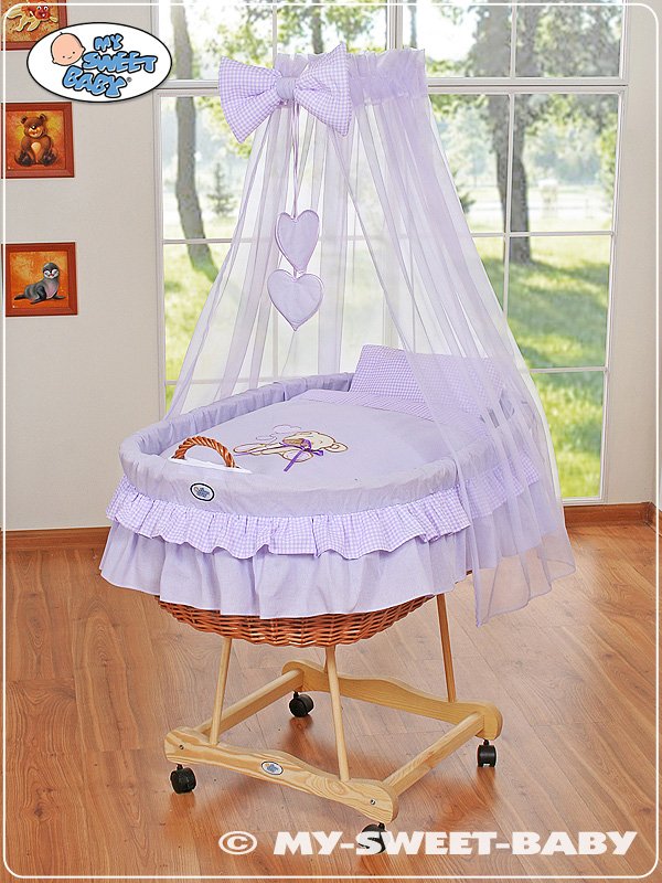Cover set 4 pcs for Moses Basket/Wicker crib no. 99690e-325 i 79690e-325