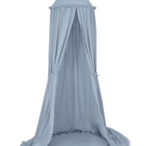Set: Hanging baldachin for children's room cotton + Floor play mat- pastel blue