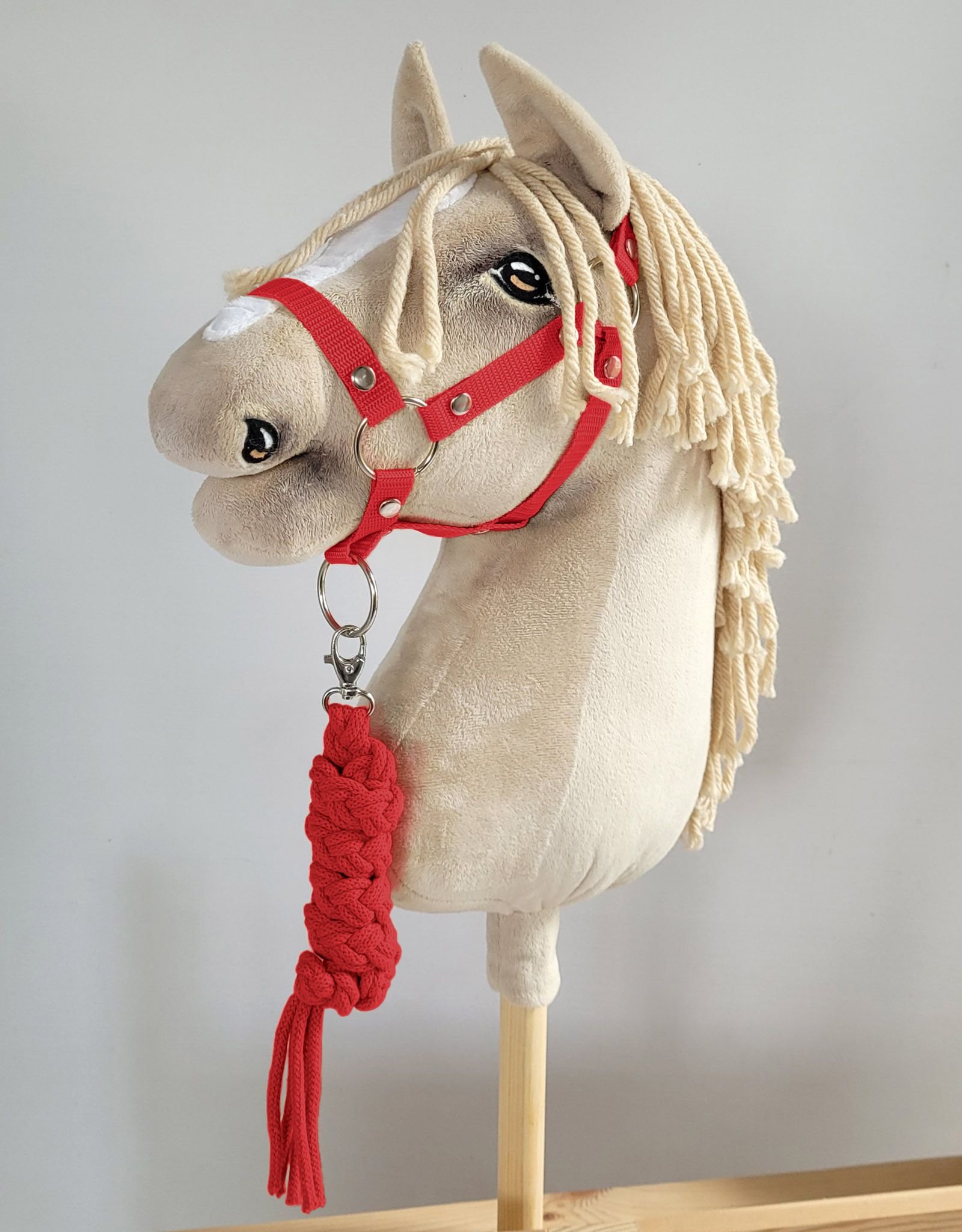 Rinkinys Hobby Horse: apynasris A3 + pavadėlis iš virvės - raudona - Image 3