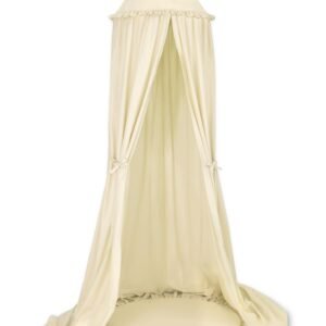 Set: Hanging baldachin for children's room cotton + Floor play mat- cream
