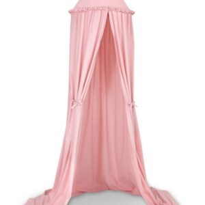 Hanging cotton canopy for children's room - pastel pink