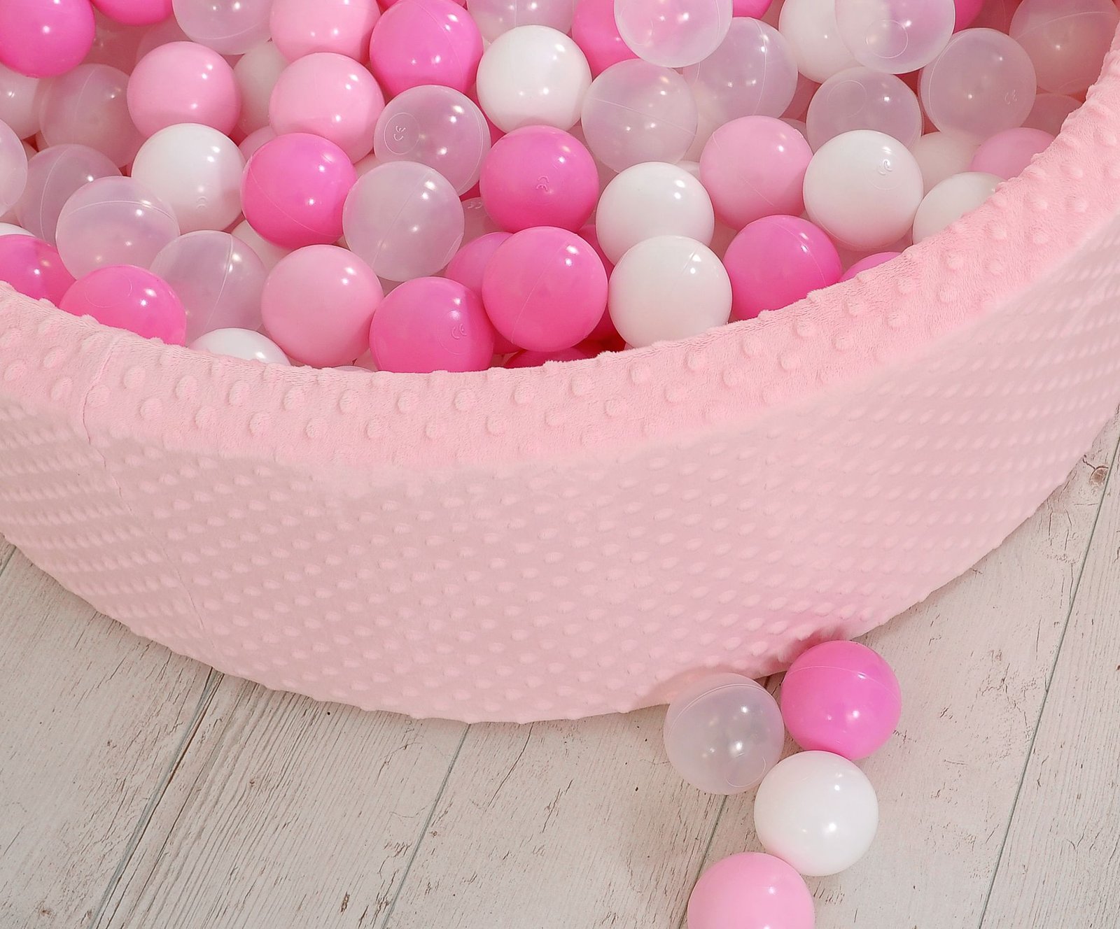 Plastikiniai kamuoliukai sausam baseinui, 50 vnt. – tamsiai rožinė - Image 3
