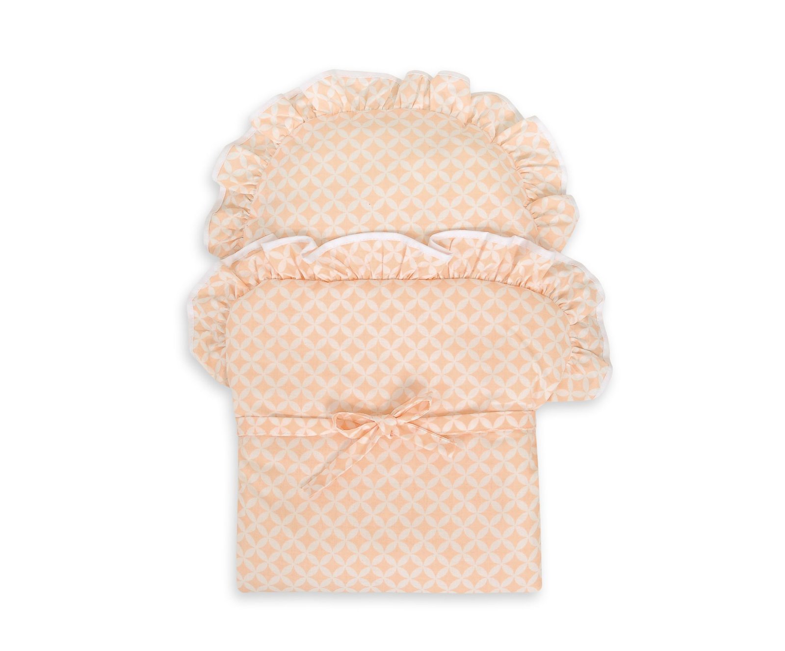 Baby doll swaddling blanket - rosette peach