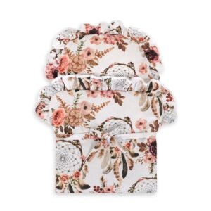 Baby doll swaddling blanket - flower dream catchers