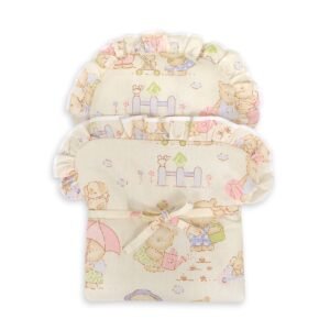 Baby doll swaddling blanket - teddy bear family